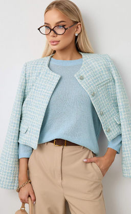 ПРЕДЗАКАЗ! Дата поставки 5 апреля! Джемпер F512-1508 l.blue