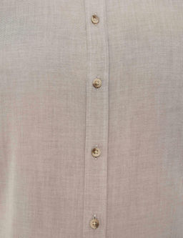 Светло-коричневая приталенная рубашка с длинным рукавом - Cacharel фото 11