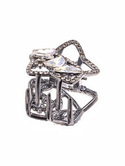 Цена за 6 шт. Крабик для волос «Флоранс галант», звезда, 3 см, чёрный