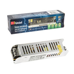 UET-VAS-060B20 24V IP20 Блок питания, 60Вт. Металлический корпус. TM Uniel