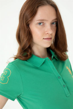 Женское зеленое трикотажное платье - U.s. polo assn фото 8