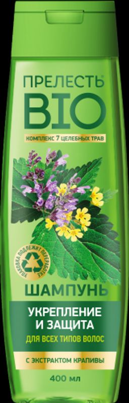 ПРЕЛЕСТЬ БИО шампунь 400мл Укрепление и Защита д/всех типов волос