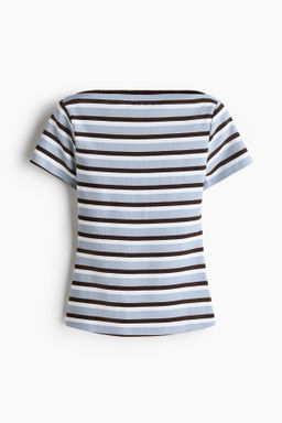 Top de algod?n con escote barco - H&m фото 5