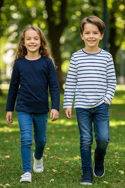 Lacivert*001 K?z Cocuk Duz Basic Bisiklet Yaka Pamuklu Orme T-Shirt TKDAW25TS00000 - Trendyolmilla фото 31