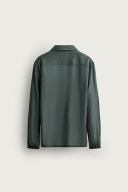 CAMISA FLUIDA ALAMARES / Verde - Zara фото 7