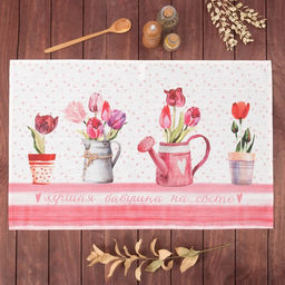 Полотенце Этель Любимая бабушка 40?67 см, 100% хлопок, репс 190 г/м?