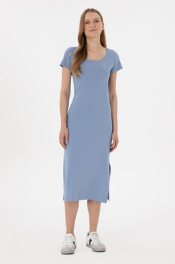 Kad_n Mavi _rme Elbise Sepette S_rpriz _ndirim