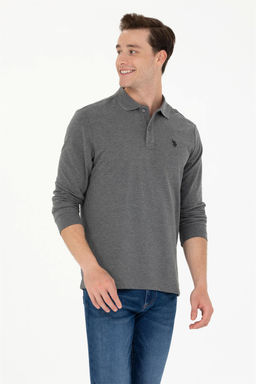 U. S. Polo Assn / Мужской базовый свитшот антрацитовый меланж - U.s. polo assn фото 8