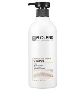 Шампунь восстанавливающий с кератином Floland Premium Silk Keratin Shampoo (530 мл)  фото 2