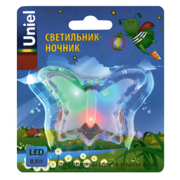 DTL-308-Бабочка/RGB/3LED/0,5W Светильник-ночник. Без выключателя. Блистер - Volpe фото 7