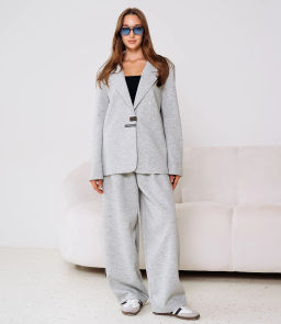 Костюм #КТ1790, серый меланж