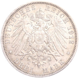 3 марки 1912 года А Германия (Пруссия)