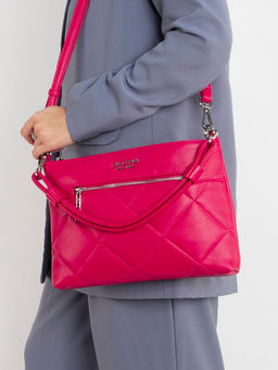 LACCOMA сумка Майя-24-L815-маджента эко кожа хлопок фото 9