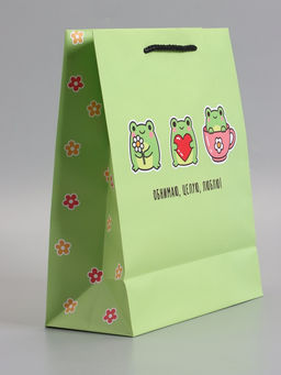 Пакет подарочный ламинированный «Обнимаю, целую, люблю», 26×12×32 см