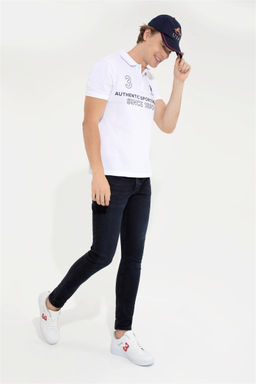 U. S. Polo Assn Мужская белая футболка с воротником-поло - U.s. polo assn фото 11