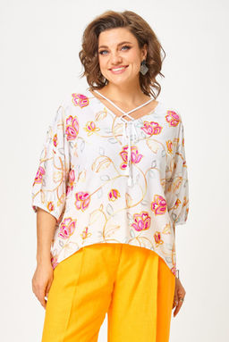 Блуза ANDINA CITY 5036-25 белый - Michel chic фото 6