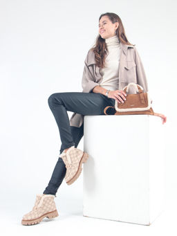 Ботинки EDART 307. PODYUM141 br. бежевый гучи коричневый/шерсть - Ed'art фото 14