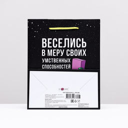 Пакет подарочный Веселись, 18 х 22,3 х 10 см - Simaland фото 2