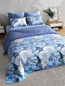 Постельное белье зима-лето с простыней на резинке - Одуванчики Евро с прост.на резинке 180*200*25 (нав.70х70)