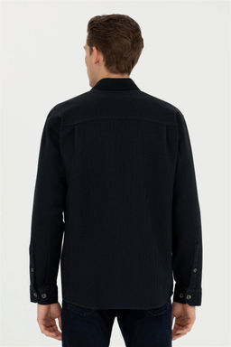 Мужская рубашка антрацитового цвета с длинным рукавом - U.s. polo assn фото 5