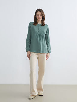 Bisiklet Yaka Nak??l? Bluz