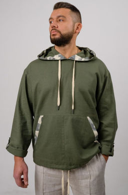 Льняная куртка- анорак