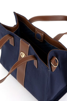 Женская темно-синяя сумка через плечо из плотной ткани - U.s. polo assn фото 7