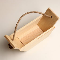 Подарочный ящик «Лодочка», 26.5×12.5×9.5 см, деревянный, ручка - верёвка