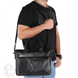 Портфель мужской кожаный 44906-3H black Heanbag в Новосибирске - S-style фото 2