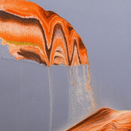 Песочные часы-картина «Эрайд», 23×17 см, антистресс, песок оранжевый