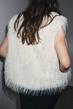 ZW COLLECTION FAUX FUR WAISTCOAT - Zara фото 2