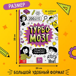 Книга - тренажёр «Турбомозг! Тренируем мышление», 132 стр.