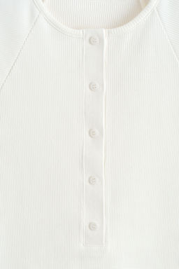 CAMISETA HENLEY DE CANAL? CON CUELLO REDONDO - H&m фото 4