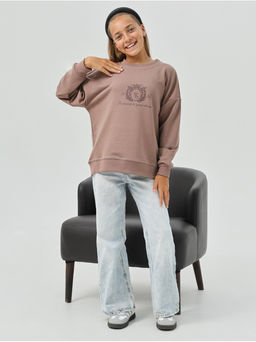 Свитшот Форвард Какао Девочка - София фото 3