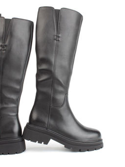 02-FK884-1M BLACK Сапоги зимние женские (натуральная кожа, байка, натуральный мех) - Фабричный китай фото 14