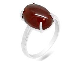 Кольцо из серебра сердолик, КП21