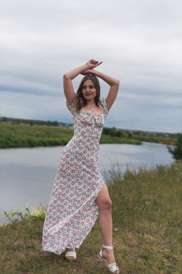Платье Бонита (белый в розовый цеток) - Nadi bordo фото 3