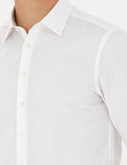 Белая приталенная рубашка с длинным рукавом - Cacharel фото 7