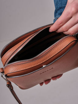 Сумка на плечо кросс-боди Deboro 30848 коричневый камень