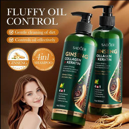 Шампунь + кондиционер 4в1, с корнем Женьшеня и с Коллагеном, 500мл