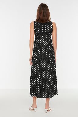 TRENDYOLMILLA Mor Cicek Desenli V Yaka Kolsuz A-Line Maxi Orme Elbise TWOSS22EL1588  фото 22