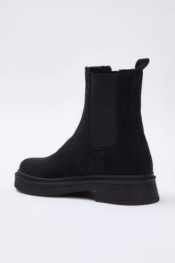 Siyah Suet Duz Tabanl? Chealsea Kad?n Bot TAKAW26BO00085