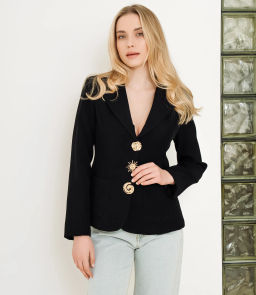 Жакет #КТ8067, чёрный