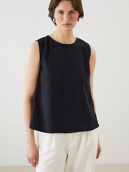 Bisiklet Yaka Modal Kar???ml? Bluz