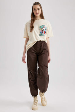 Брюки Cool Parachute Gabardine из 100 % хлопка - Defacto фото 4