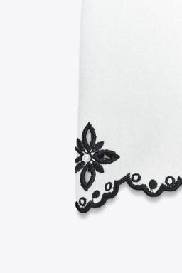 EMBROIDERED DRESS WITH FAUX PEARLS - Zara фото 16