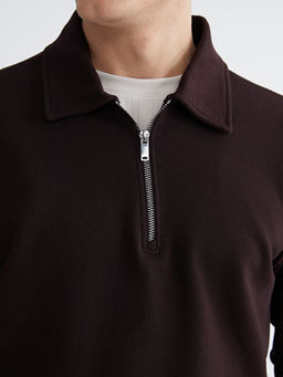 Polo Yaka Erkek Sweatshirt