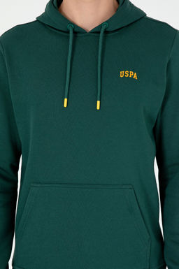 Мужской темно-зеленый базовый свитшот - U.s. polo assn фото 6