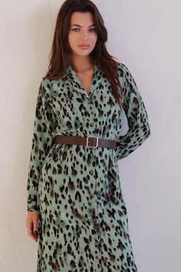 Платье-рубашка с английским воротником принт - Martichelli фото 135