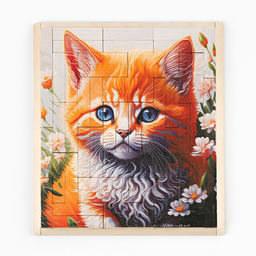 Падающая башня "ДЖАНГА. КОТИК", 56 брусков, 23.5 х 6.6 см, брусок 6.6 х 1.5 см